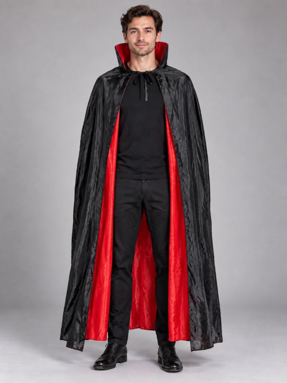 Unbranded 54 Inch Vampire Cape Black Red Hooded Halloween Costume Cloak